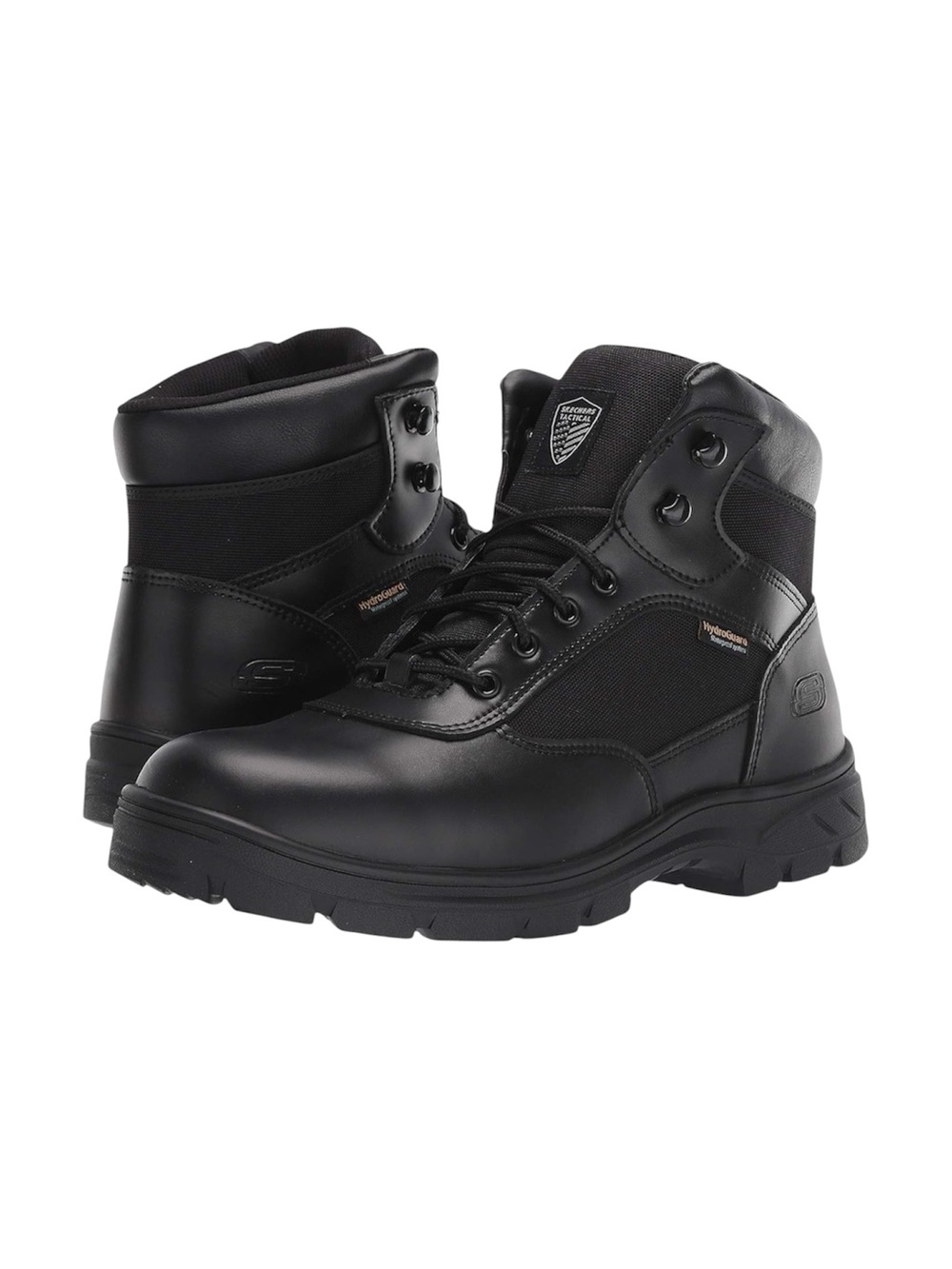 Sketchers‎ Tactical Men's Black Waterproof Work Boots Wascana Size 11.5 Wide